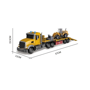 ماشین کنترلی تریلی حمل لودر بزرگ Remote Control TRANSPORT TRUCK مقیاس 1:24_اسباب بازی